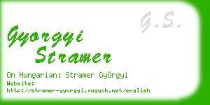 gyorgyi stramer business card